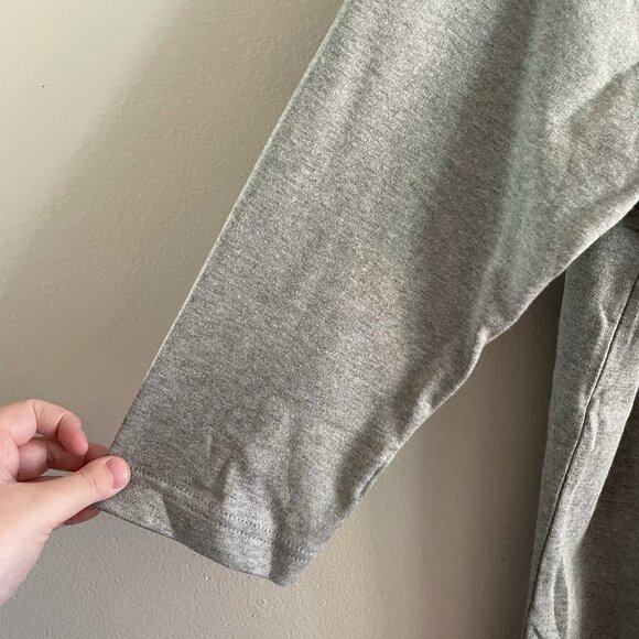 Quacker Factory Women L Gray Rhinestone Braided Sparkle 3/4 Sleeves T-Shirt NWT - Picture 3 of 10